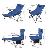 Розкладне крісло шезлонг Lesko SW233-1 Blue для кемпінгу