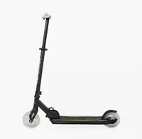 Самокат двухколесный Best Scooter L-627 складной руль алюминиевая рама PU колеса. Black and Grey (193223)