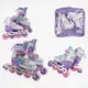 Роликовые коньки 203-М Best Roller колеса PU светятся. Violet (размер 34-38) (170010)