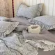 Постельное белье евро с летним одеялом и с рюшами из мако-сатина Mency Print 1 21231 200х220 см