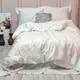 Постельное белье Жаккард IVORY ELEGANT сатин MERISET - Семейный на резинке