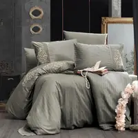 Постельное белье евро Arya Vogue Embroidery Miles AR-A107251 200х220 см
