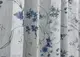 Готовая тюль (3х2,7м.) батист, коллекция "Flora". Цвет белый с сине-коричневым принтом. Код 1533т 42-0444