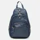 Женский кожаный рюкзак Borsa Leather K1162-blue