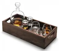 Набор для виски "Whisky" на ореховом подносе 1000 мл + 250 мл