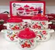 Набор эмалированных кастрюль Higher Kitchen НК-309 5 штук Набор эмалированных кастрюль