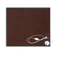 Коврик с подогревом 68х57см/70Вт с защитой от перегрева и регулятором температуры на резиновой подкладке коричневый