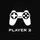 Футболки парные "Player 1 / Player 2", Черный, английский, XXL, XXL