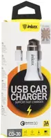 Автомобільний зарядний пристрій INKAX CD-30 Car charger + Micro cable 1USB 3A White