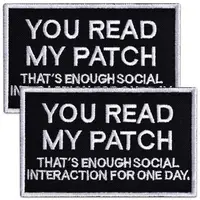 Набор шевронов 2 шт You Read My Patch 5×8 см, вышитый патч, нашивка, шеврон