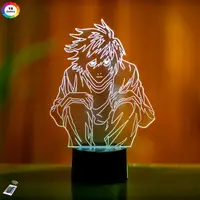 3D ночник "Эл Лоулайт 2" (УВЕЛИЧЕННОЕ ИЗОБРАЖЕНИЕ) + пульт ДУ + сетевой адаптер + батарейки (3ААА)  3DTOYSLAMP