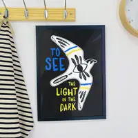 Постер в рамке To see the light in the dark 21х30см, A4 (MT4_22U018_BL)