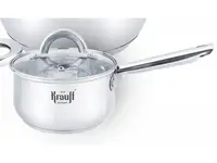 Ківш із кришкою Krauff Steil 26-238-072 1.2 л 14 см сріблястий