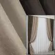 Комбинированные шторы из ткани лён-блэкаут. Цвет венге с бежевым. Код 014дк (291-825ш)  (2шт. 2,5х2,7м.)