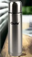 Термос питний Gusto Чорний бурштин GT-600-P 600 мл сріблястий