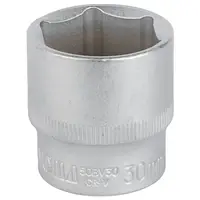 Насадка шестигранна коротка 1/2" 30мм CrV mid SIGMA (6071301)