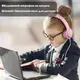 Детские проводные наушники с микрофоном Picun Q2 Pink