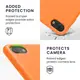 Чехол для iPhone SE 2022 / SE 2020 / 8 / 7 - Cиликоновый с микрофиброй, Fruity Orange (2)