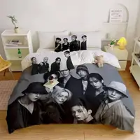 Постільна білизна 3D полуторна з мікросатину Stray Kids №1 31473 150х215 см 70х70 см