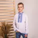 Вышиванка Moderika Назар белая с синей вышивкой 158