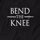 Футболка GoT "Bend the knee" мужская, Черный, XXL, английский