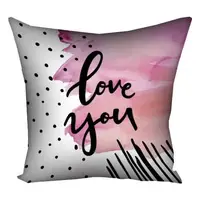Подушка c принтом габардиновая Love you 50x50 см (5P_18L068)