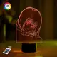 3D ночник "Армин Арлет" (УВЕЛИЧЕННОЕ ИЗОБРАЖЕНИЕ)+ пульт ДУ + сетевой адаптер + батарейки (3ААА)  3DTOYSLAMP