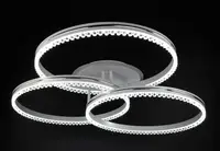 Люстра світлодіодна стельова LED світильник для квартири на стелю лед з пультом 26056 Білий 17х81х81 см.