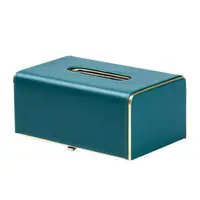 Салфетница на стол из эко-кожи 21 х 13.5 х 9.5 см зеленый HP9801GR