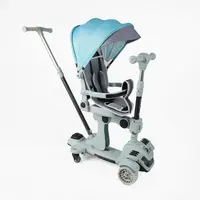 Самокат 5 в 1, многофункциональный, с бортиком Skyper. Blue (169233)