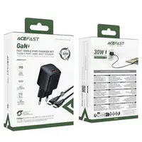 Адаптер сетевой ACEFAST PD mini GaN USB-C fast charger set A118 (P5) |1USB-C, 30W/3A|
