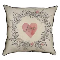 Подушка с мешковины Love 45x45 см (45PHB_18L001_BR)