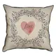Подушка с мешковины Love 45x45 см (45PHB_18L001_BR)