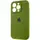 Cиликоновый чехол для iPhone 14 Pro Max - Full Camera с микрофиброй (Лого), Army Green