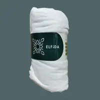 Простынь на Резинке Махровая высокой плотности Elfida Кремовый двуспальная евро 180х200см