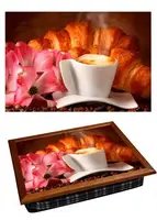 Поднос на подушке 040339 кофе и круассан