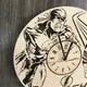Бесшумные настенные часы из дерева круглые «Флэш»