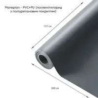 Самоклеюча екошкіра у рулоні 1.37х3м х 0.5мм Темно-сірий SW-00001340