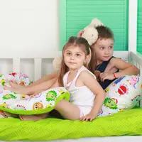 Простыня на резинке для коляски и люльки 40x80 GREEN DOTS