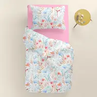 Подростковая постель с простыней на резинке AQUARELLE FLOWERS CS6