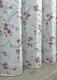 Тюль батист, коллекция "Flora". Цвет белый с красно-коричневым принтом. Код 1534т