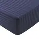 Простынь Iris Home Отель - Сатин Страйп 1*1 темно-синий 160*200*25 на резинке