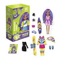 Дитяча магнітна гра WOW Surprise Travel Vladi Toys, 47 магнітів, лялька. Multicolor (115623)