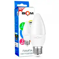 Світлодіодна лампа BIOM BT-567 C37 7W E27 3000K (Свічка)
