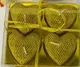 Свечи Heart в наборе 4 шт цвет золото