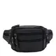 Мужская кожаная сумка на пояс Borsa Leather K1429f-black