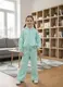Костюм детский для девочки GABBI KS-26-2 (зуп-худи, брюки палаццо) Ментоловый рост 98 (14771)