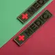 Набор шевронов 2 шт на липучкой планке MEDIC хаки 2,5х12 см, шевронная нашивка медика, медицинский, медик