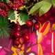 Ткань полотенечная вафельная Merry Christmas, 150 см, 160 гр/м2, вишневая