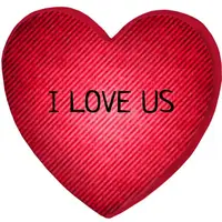 Подушка сердце 3D I love us 40х40х7,5 см (3DPS_15L105)